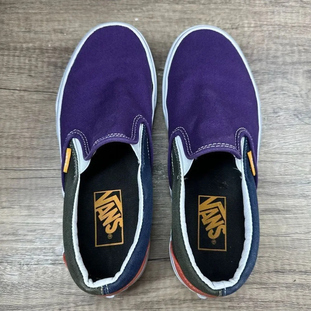 Vans~Women's~Classic‎ Slip On (Mix & Match) Violet/Indigo Sneakers~Size 7